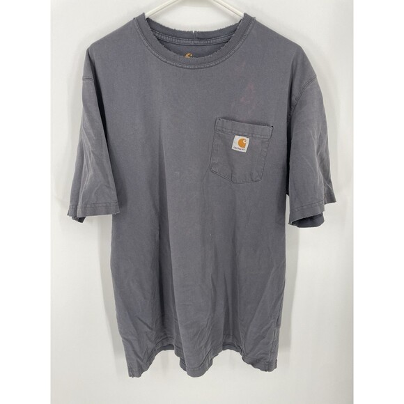 Carhartt Shirt Pocket Tee Logo Workwear Original Fit Skater Thrashed K87 Tall - Picture 2 of 13